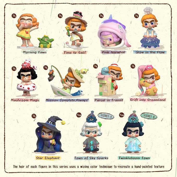 52TOYS CiCiLu Ocean Messenger Series Blind Box, 1 Pc Collectible Toy Kawaii Creative Gift Room Decor Desktop Decoration 3.94 Inch, Gift for Birthday Party