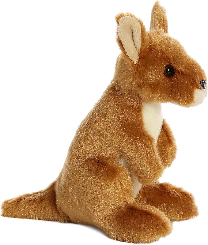 Aurora® Adorable Mini Flopsie™ Kangaroo Stuffed Animal - Mini Companions Ready for Playful Adventures - for Kids All Ages, Toddlers, Adults, and Families - Brown 7 Inches