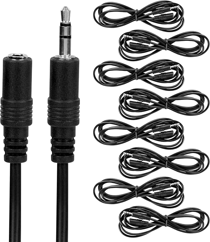 Digital Energy 15 Ft Extension Cables for Handheld Game Buzzer System 8-Pack