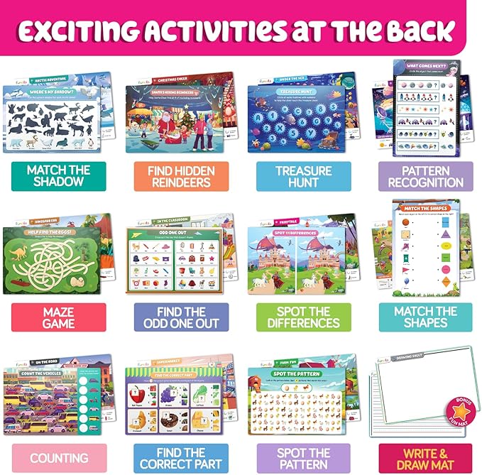 Search and Find for Kids & Toddlers - Preschool Learning Activity Book, Art and Craft Supplies, Seek Find Games, Birthday Gifts for Girls & Boys, Educational Toys for Ages 3, 4, 5, 6 Year Old