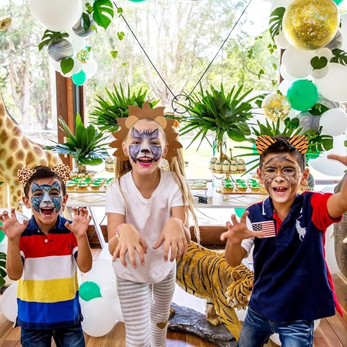 CiyvoLyeen Animals Ears Headbands Birthday Jungle Safari Zoo Party Favor Monkey Rhinoceros Elephant Hair Hoop for Kids