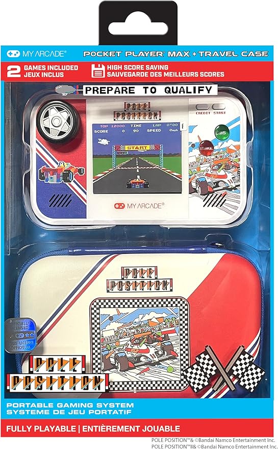 My Arcade Pole Position Pocket Player Max: Games for Kids, Real Racing Controls