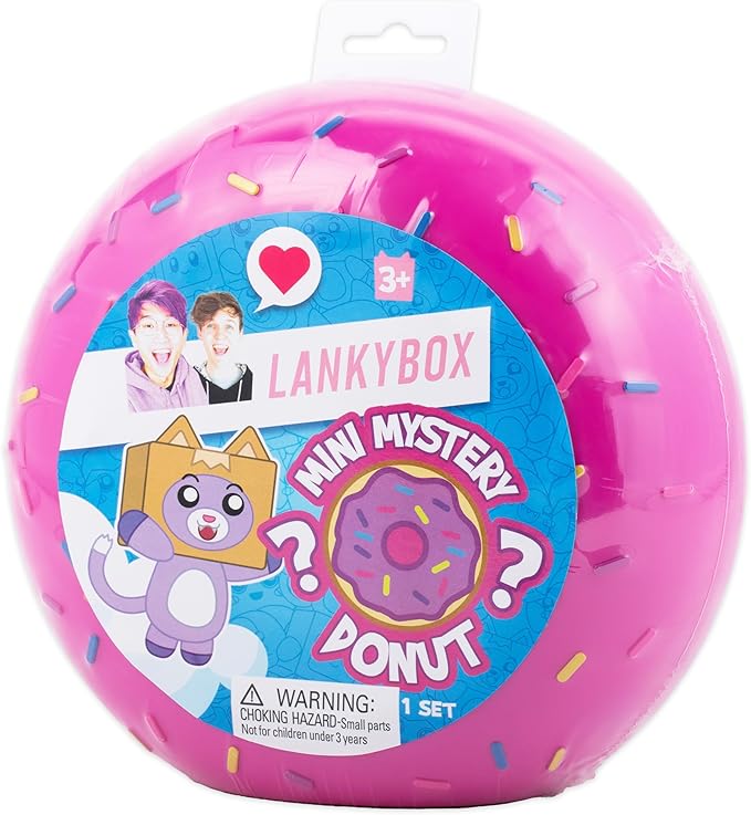 LankyBox Mini Mystery Donut, Collectible Mini Figures, 6 Exciting Toys to Discover inside, Officially Licensed LankyBox Merch
