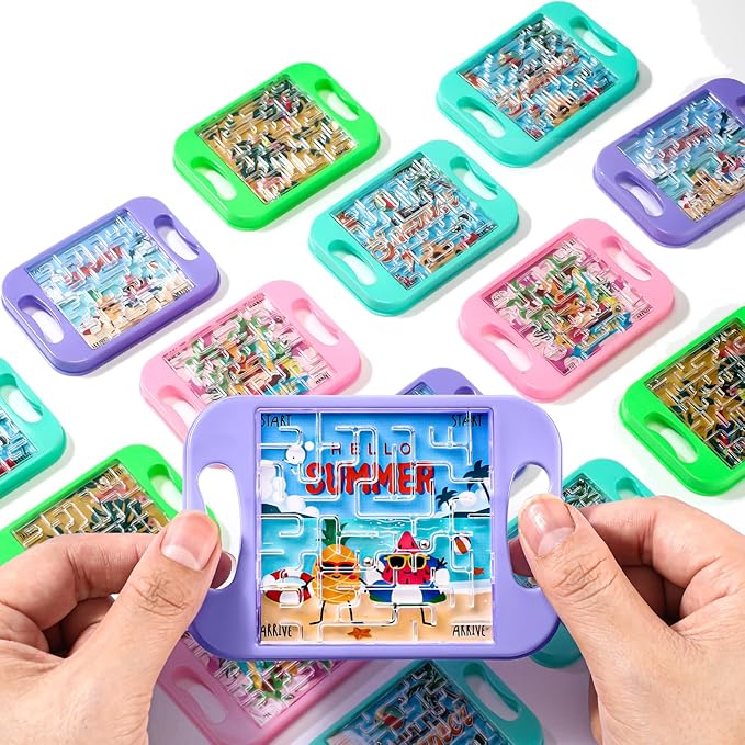 36 Pcs Mini Maze Puzzle Bulk for Kids Hawaii Party Favors Small Maze Cubes Game Educational Handheld Puzzle Travel Games Easter Classroom Exchange Gifts for Students Adult(Summer)