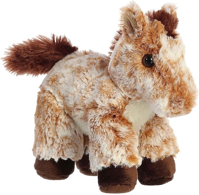 Aurora® Adorable Mini Flopsie™ Mocha Horse™ Stuffed Animal - Mini Companions Ready for Playful Adventures - for Kids All Ages, Toddlers, Adults, and Families - Brown 8 Inches