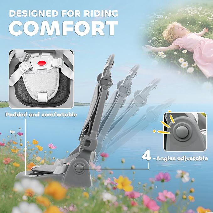Qaba Kids Tricycle, 6 in 1 Foldable Baby Trike with Adjustable Push Handle, Tricycle Stroller with Removable Canopy, Reversible Seat, Safety Harness, Detachable Guardrail, Storage for 1-5 Years, Gray