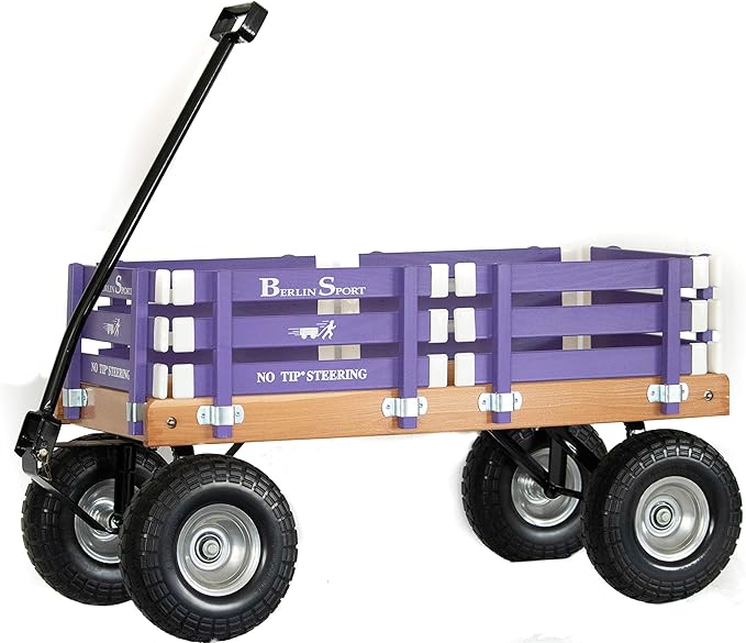 Berlin Flyer Sport Wagon - Model F410 - Amish Made in Ohio, USA - 10" No-Flat Tires (Purple)