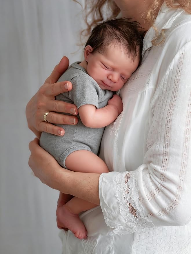 Anano Reborn Baby Dolls Boy, 18 in Realistic Baby Doll, Silicone Babys Doll Lifelike, Real Life Babys, Silicone Reborn Dolls Sleeping Lifelike Newborn Babies Doll's with Accessories