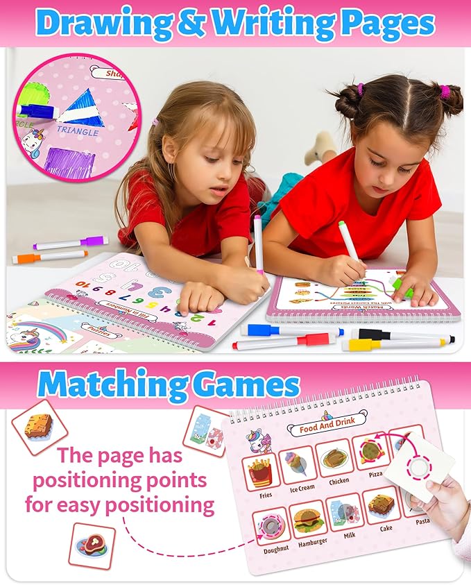 Benresive Montessori Preschool Busy Book for Toddlers 3-5, Preschool Learning Activities, Educational Toys Gifts Ages 3 and Up, Autism Sensory Travel Toys Easter Basket Stuffers for Toddlers