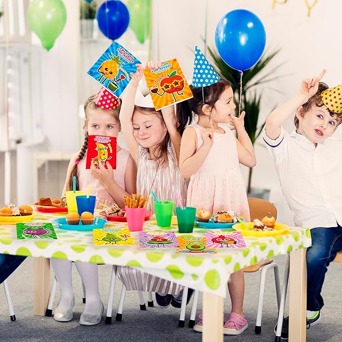 Lyosehy 24PCS Coloring Books Fruit Theme Party Favors Fruit Coloring Books Bulk Fruit Theme Including Pineapple pear Watermelon Banana Pomegranate Avocado etc. for Kids Home School Activity