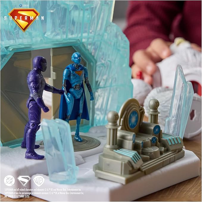 DC Comics - Fortress Of Solitude Playset - Complete Game Universe From The Movie - 3 Figures Included - Super Hero And Super Villain - Collectible Toy - Child Gift - Child Toy Ages 4+