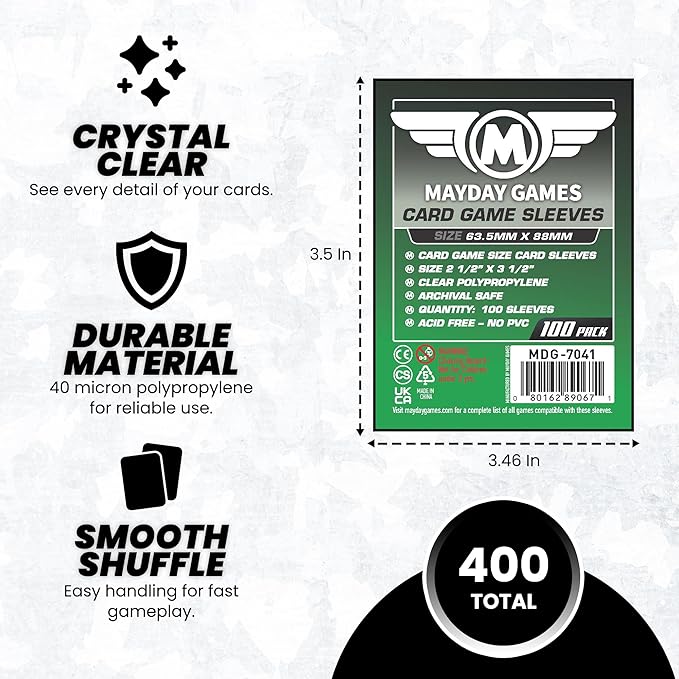 Mayday Games Dead of Winter Game Accessory- Standard Card Sleeve Bundle