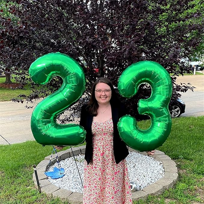 40 Inch Number 9 Balloons for Boys, Dark Green Giant 9th Birthday Party Number Balloon, Emerald Green Self Inflating Foil Balloons for Girls Women Birthday Party Jungle Anniversary Decoration Supplies