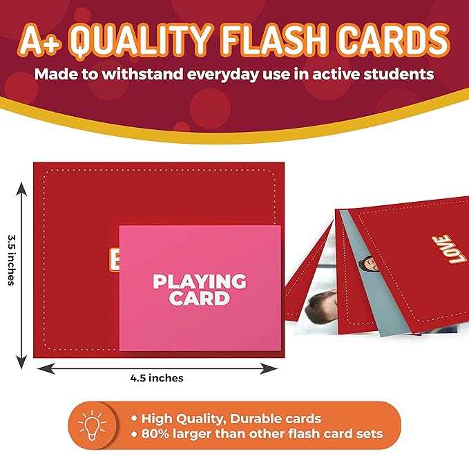 Emotions Volume 2-50 Feeling Flash Cards for Kids - Durable Cards for Speech, Occupational Therapy, ESL, Autism & More