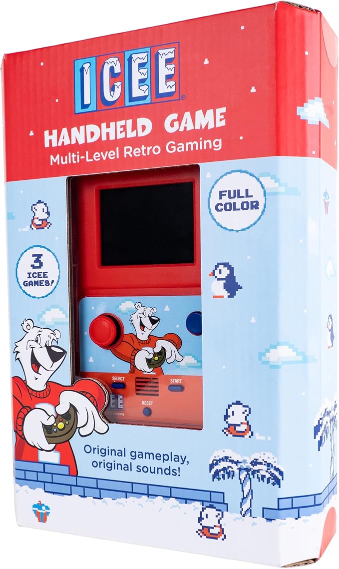 ICEE Color Handheld Arcade Game – Retro ICEE Handheld Gaming Device with Color Screen, Built-in ICEE Themes & Sound Effects – Novelty Gift for Kids & Adults, Portable ICEE Arcade