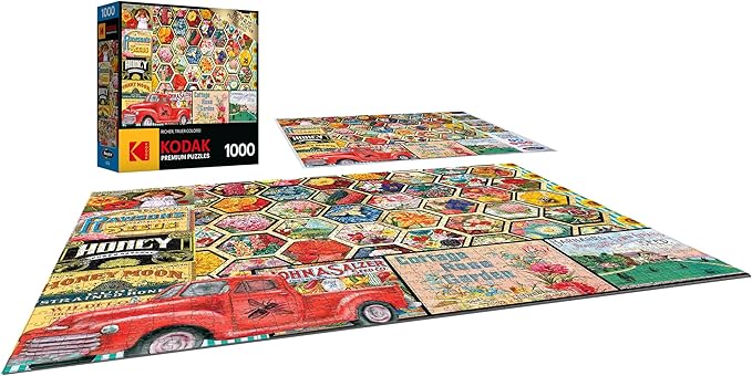 RoseArt - Kodak Premium - Honeycomb Flowers and Seeds - 1000 Piece Jigsaw Puzzle for Adults