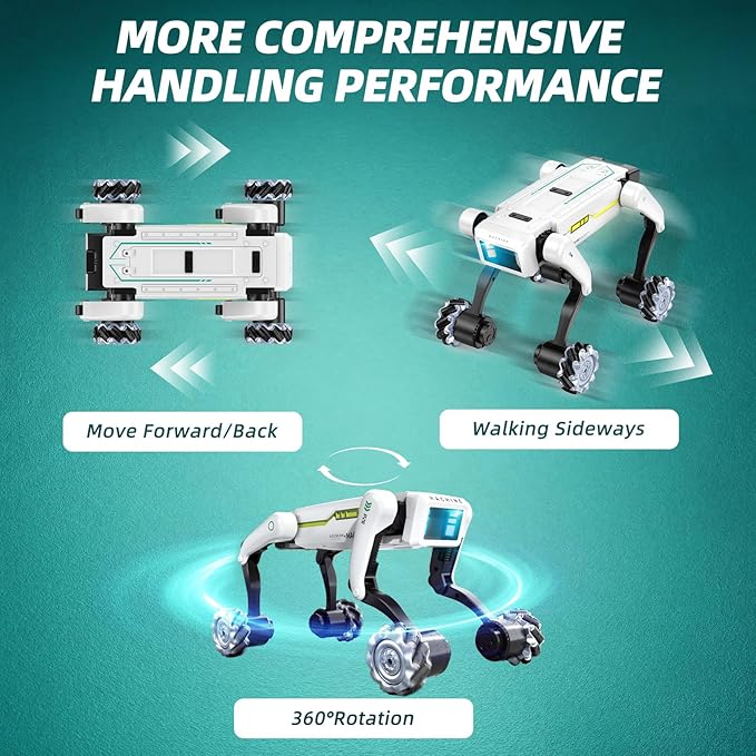 Smart Robot Dog for Kids, 30+ Bionic Actions, Voice & Remote Control, Programmable Moves, All-Terrain Stunt Pet Toy, Robotic Dog Toy for Boys Ages 5 6 7 8 9 10+ Birthday Gifts