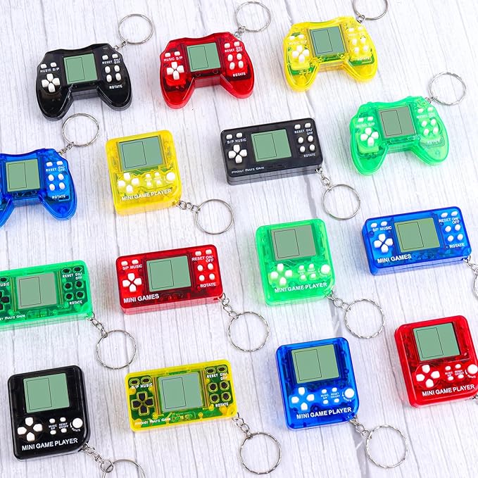 25PCS Video Game Party Favors for Kids, Video Game Keychain Party Supplies, Party Favors for kids 8-12, Classroom Prizes Birthday Gifts