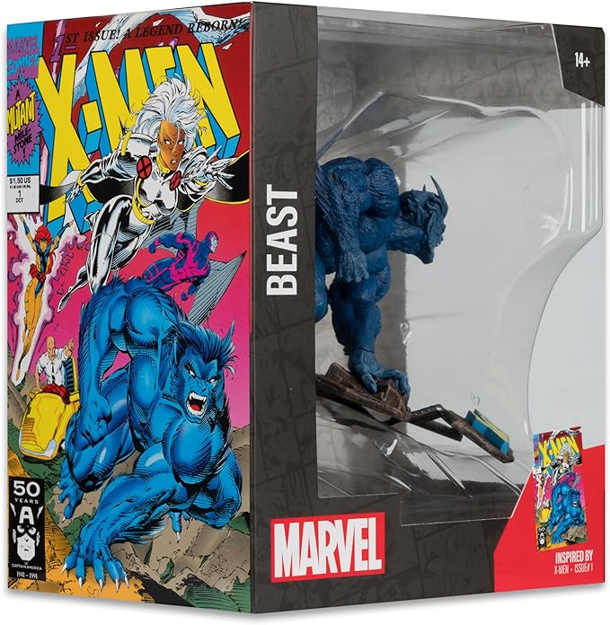 McFarlane Marvel Beast 1:10th Scale Collectible with Scene (X-Men #1) Toys