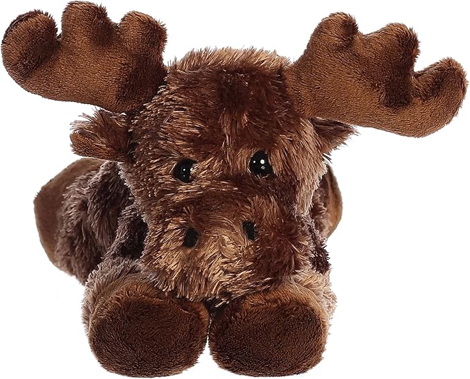 Aurora® Adorable Mini Flopsie™ Maxamoose™ Stuffed Animal - Mini Companions Ready for Playful Adventures - for Kids All Ages, Toddlers, Adults, and Families - Brown 8 Inches