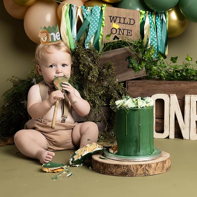 WAOUH Wild One Hat for Party Supplies - Green (Birthday Crown, Where The Wild Things Are Birthday, Children, Small, Hand Wash Only, Green)