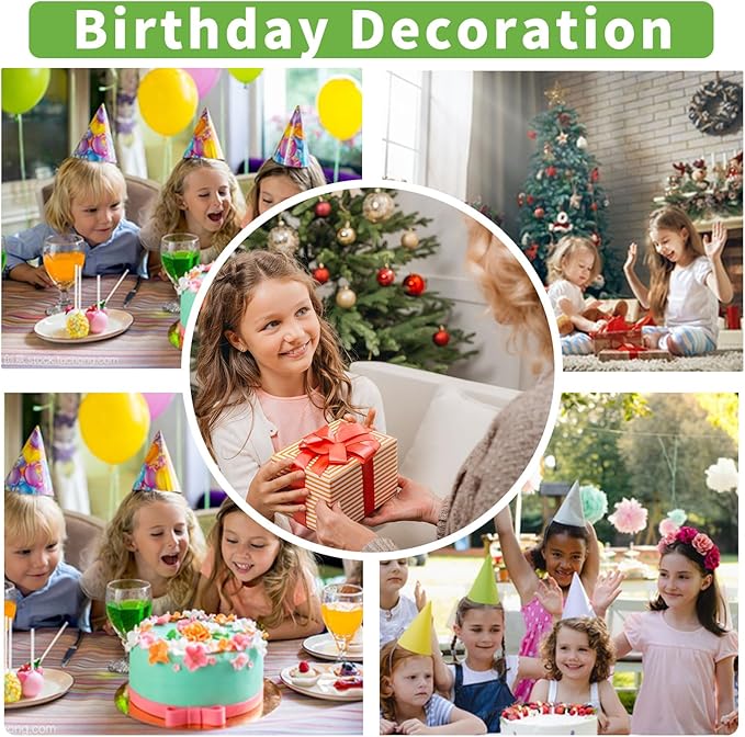10 Pcs Cute Birthday Cake Toppers, Snow Theme Party Princess Cake Decorations, for Ice Party Supplies
