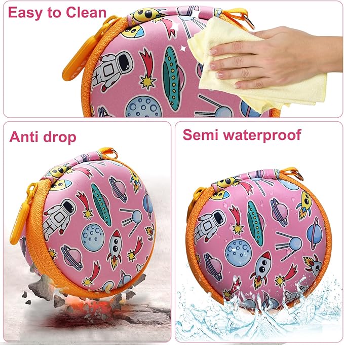 LTGEM Case Compatible with Tamagotchi Pix/Tamagotchi Original, Protective Carrying Case with Lanyard Neck Strap (Orange)