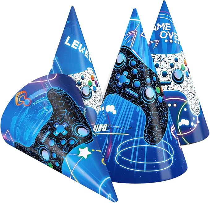 WERNNSAI Birthday Party Hats - 12 Pcs Birthday Party Supplies Cone Hat Headbands Colorful Paper Party Hats for Kids