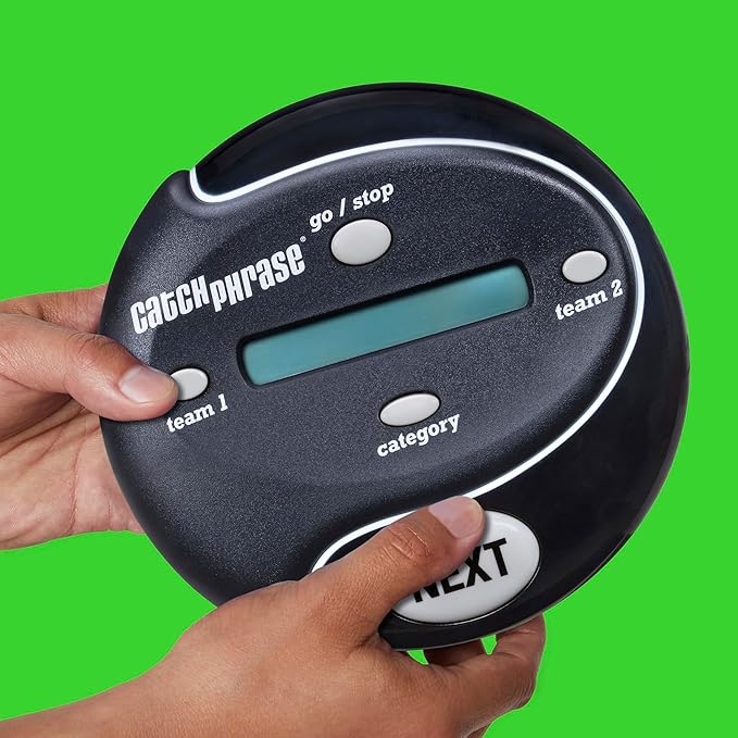Hasbro Gaming Catch Phrase Electronic Game | Fun Active Handheld Party Games for Adults, Teens, and Kids | 4 or More Players, 2 Teams | Portable Summer Travel Activities | Ages 12+ (Amazon Exclusive)
