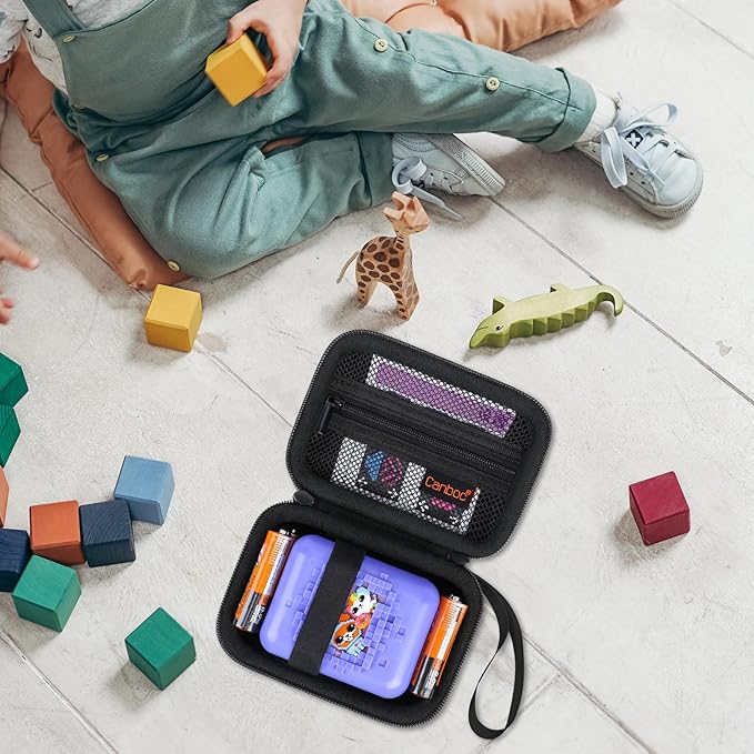 Canboc Carrying Travel Case Compatible with Bitzee Interactive Toy Digital Pet and Case, Virtual Electronic Pets Kids Toys Storage Bag, Black (Case Only)