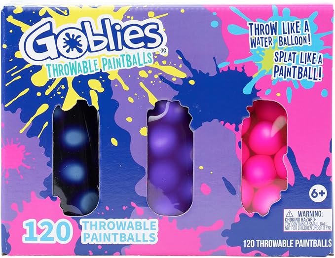 Goblies Throwable Paintballs (120 Count, Indigo/Violet/Pink)