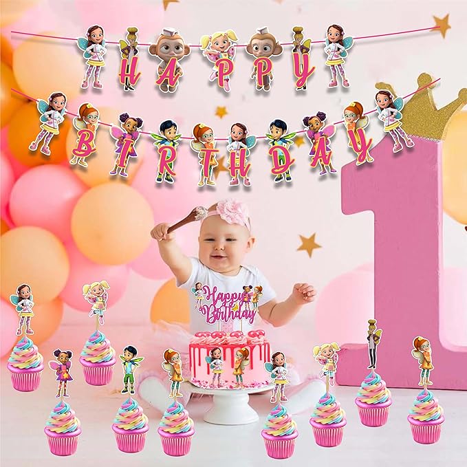 Buterbean Cafe Theme Birthday Party Supplies – Cute Café Inspired Party Decoration Set for Birthday Celebrations, Decorative Table Styling Items for Themed Events, Dessert Table Setup.