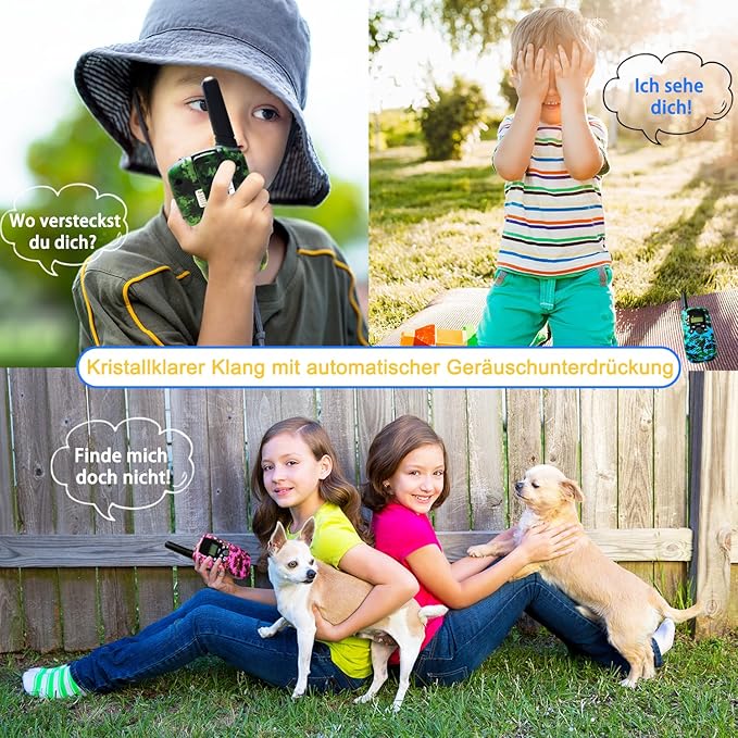 Walkie Talkies for Kids 3 Miles Long Range, 22 Channels Walkie Talkie with Clear Sound, Outdoor Camping Toys for Boys and Girls Age 6-8, Easter Basket Stuffers, Easter Gifts for Kids