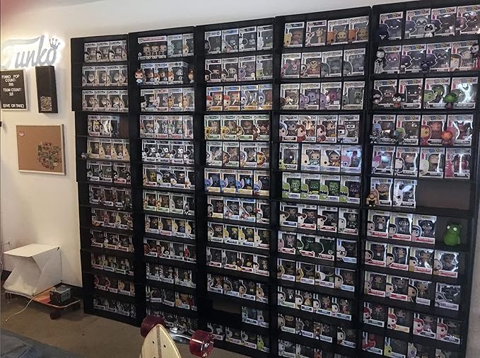 1 Classic Display Case for 4 in. Funko Pop Vinyl Collectible Toy Figures, Black Cardboard