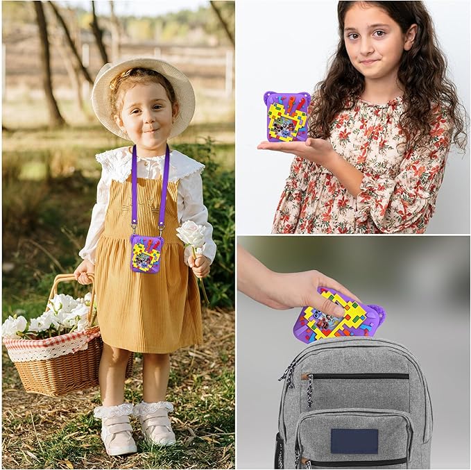 Elonbo Silicone Protective Case for Bitzee Disney Interactive Toy, Virtual Toy Storage Cover, Electronic Pets Kids Toys Holder, Purple (Compatible With Bitzee)