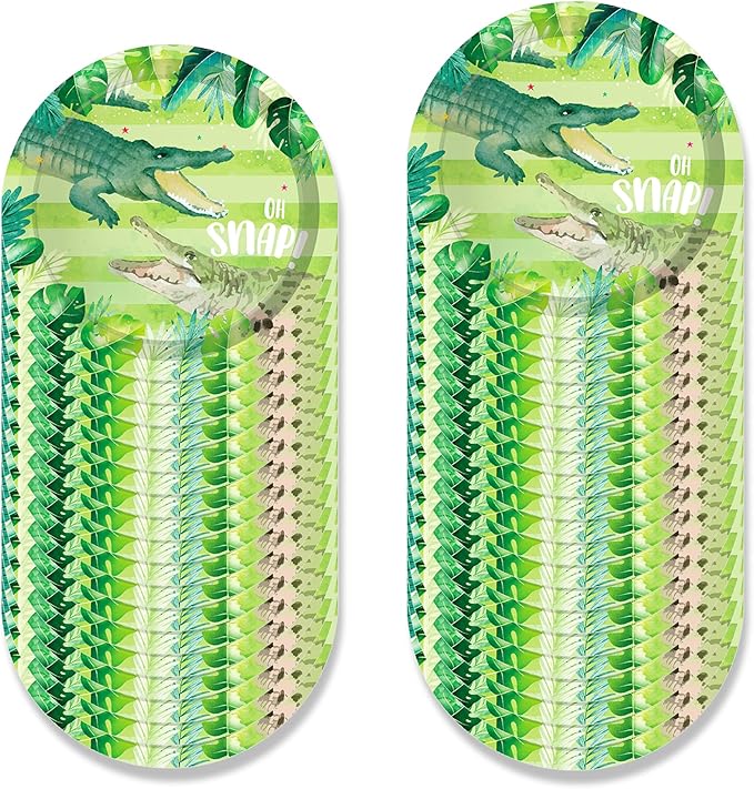 116 Ps Crocodile Party Supplies 16 Guests Crocodile Party Decorations Including Crocodiles Partys Paper Plates Dinner Plates Napkins Cups Set