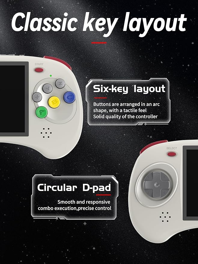 RG ARC-D Dual OS Android 11 and Linux,Retro Handheld Game with 128G TF Card Pre-Installed 4541 Games Supports 5G WiFi 4.2 Bluetooth Online Fighting,Streaming and HDMI