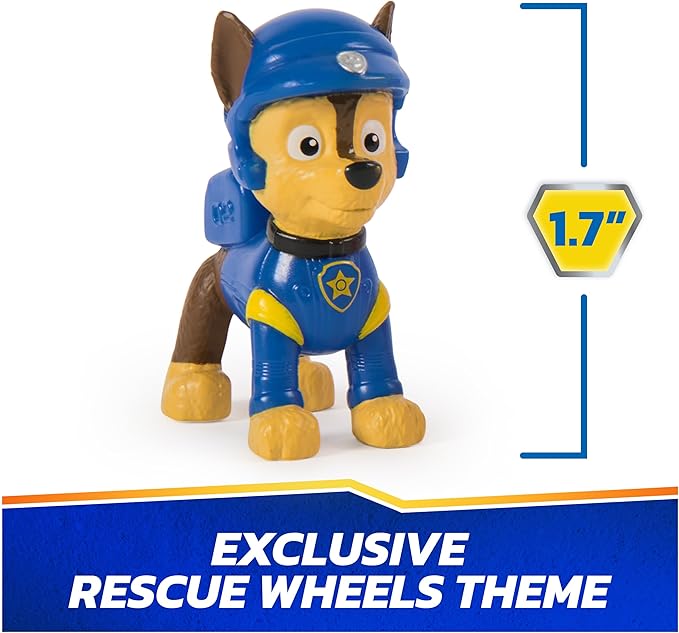Paw Patrol: Rescue Wheels, 6-Pack Pup Squad Action Figure Gift Set, Under 2-Inch Figures, Kids Toys for Boys & Girls Ages 3 and Up