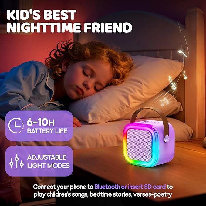 Mini Karaoke Machine for Kids, 2026 TOP Toys Birthday Gifts Ideas for Girls Ages 4, 5, 6, 7, 8, 9, 10, 12+ Years Old, Portable MP3 Player with 2 Wireless Mics for Family Home Party