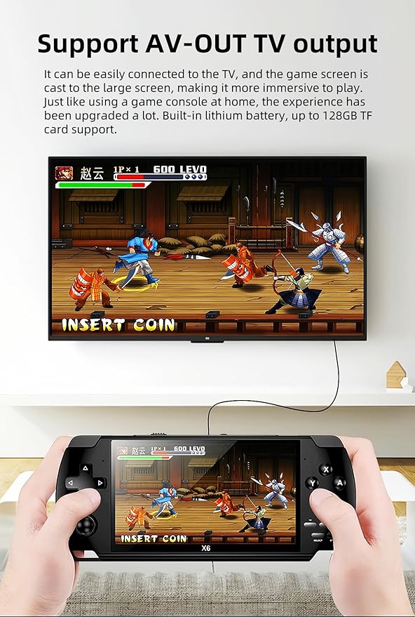 CUZCOP 4.3-inch Video Game Console Retro Portable Handheld Game Device Support Video/Music/E-book Playback Nostalgic Kid's Birthday/Christmas Gift/Toy Suitable for Home/Uutdoors/Travel (White)