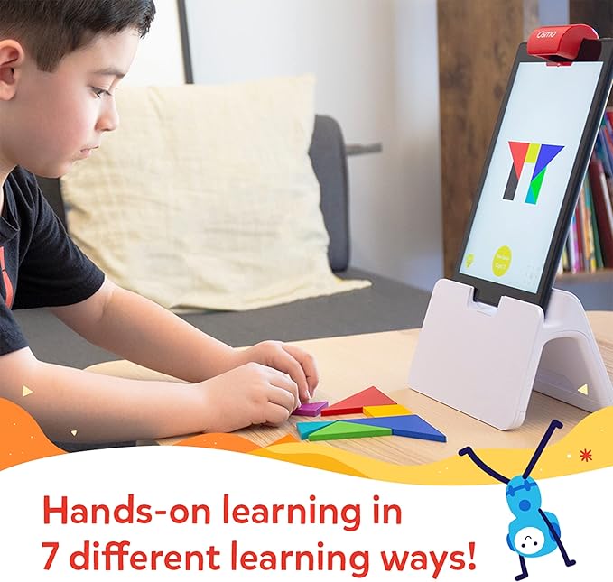 Osmo - Genius Starter Kit for Fire Tablet - 7 Educational Learning Games - Ages 6-10 - Math, Spelling, Creativity & More - STEM Toy Gifts for Kids, Boy & Girl (Fire Tablet 7 Games)