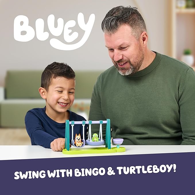 Bluey Turtleboy Backyard Playground Set – Includes Bingo & Turtleboy Figures – Playground Set for Backyards Involving Imaginative Play