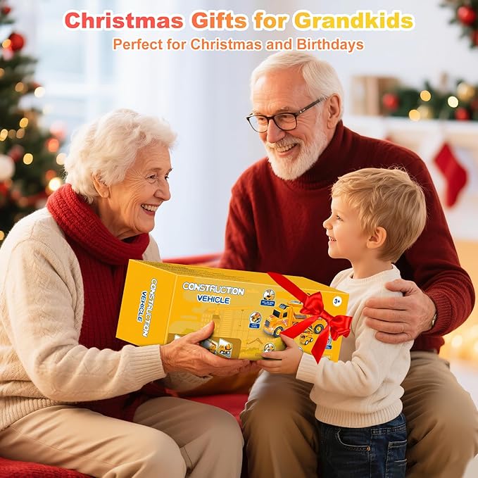 Nicmore Construction Truck Toddler Toys Car: Toys for 1 2 3 4 Year Old Boy 5 in 1 Carrier Toys for Kids Age 1-3 2-4| 18 Months 2 Year Old Boy Christmas Birthday Gifts