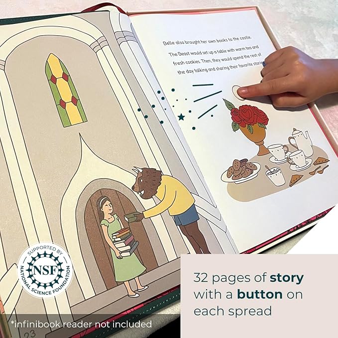 Cali's Books Beauty and The Beast infinibooklet - infinibook Interactive Storybook for Kids, Learning Book for Toddlers