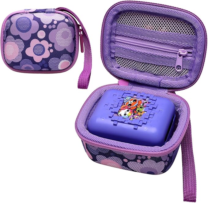 XANAD Carrying Case Compatible with Bitzee Interactive Toy Digital Pet, Protective Storage Holder for Bitzee Virtual Electronic Pets Accessories Purple
