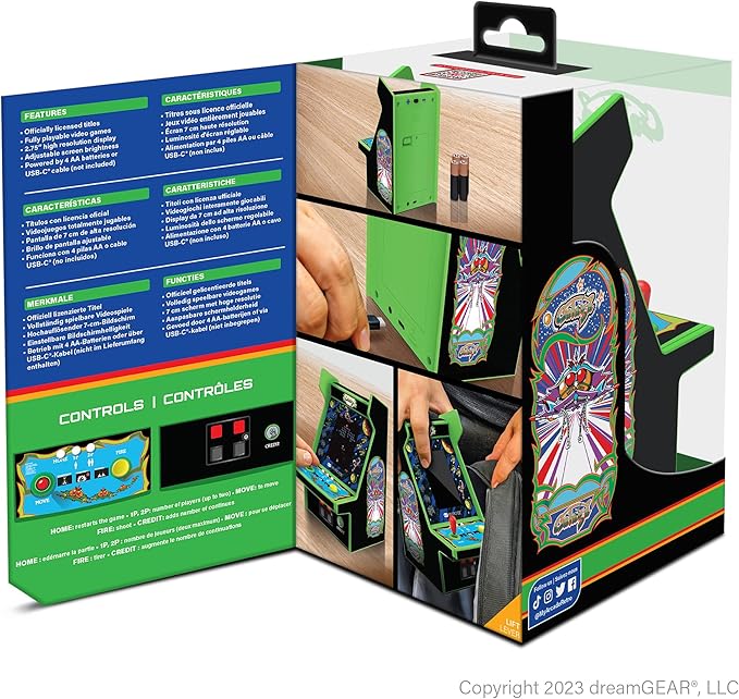 My Arcade Galaga Micro Player Pro: Arcade Classics 2 Games in 1, Retro Gaming