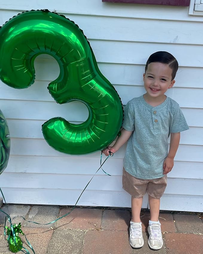 Green Number 13 Balloon 40 inch, 13 Number Balloons, 13th Green Birthday Decorations, 13 Year Old Girls Boys Party Supplies, St. Patrick's Day Games Theme Birthday Decorations