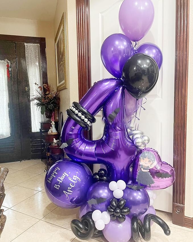 Purple Number 20 Balloon 40 inch, 20 Number Balloons, 20th Purple Birthday Decorations, 20 Year Old Girls Boys Party Supplies