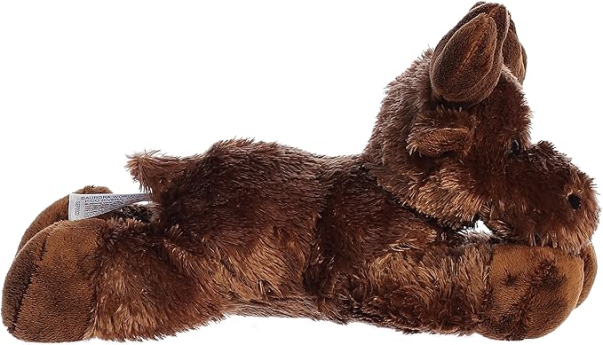Aurora® Adorable Mini Flopsie™ Maxamoose™ Stuffed Animal - Mini Companions Ready for Playful Adventures - for Kids All Ages, Toddlers, Adults, and Families - Brown 8 Inches