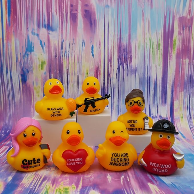 Funny Rubber Duck – Hilarious Decorative Duck for Bathroom, Desk, or Gag Gift – Quirky Collectible with Sarcastic Quote – Great Gift for Adults, Coworkers, or Friends-Document It